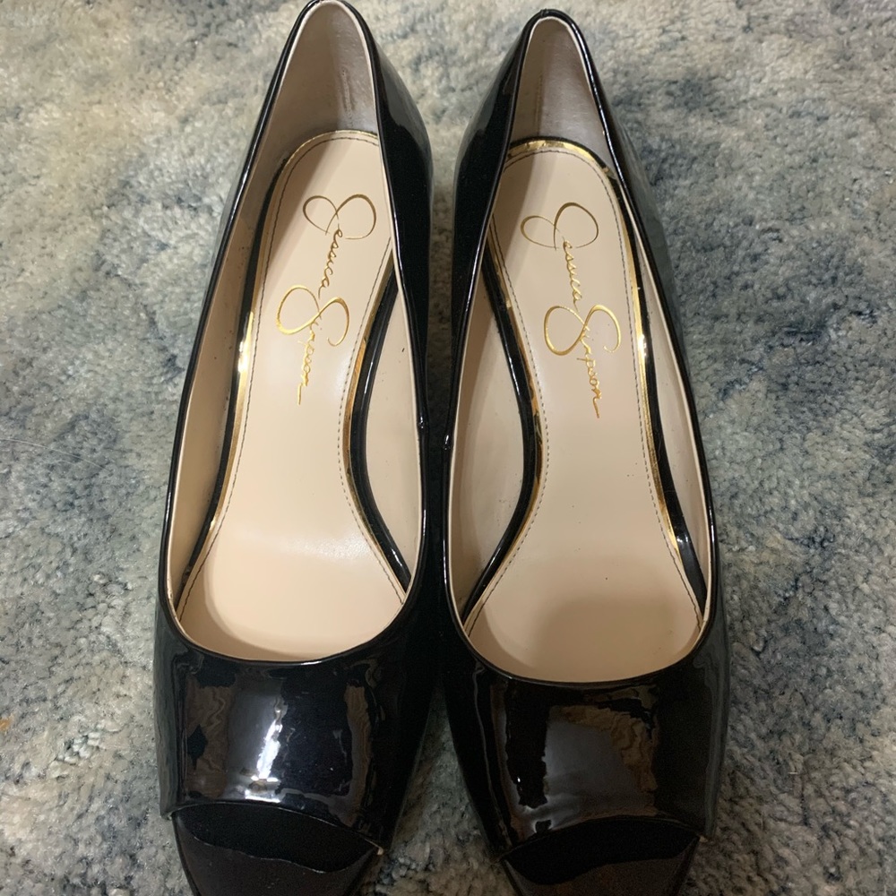 Jessica Simpson black wedges size 9.5